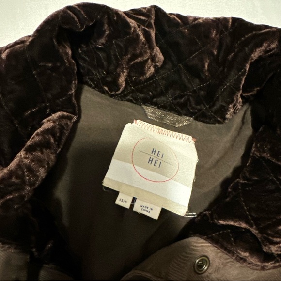 Anthropologie HEI HEI Velvet Trim Todra Cape Jacket SZ XS/S - Picture 7 of 14